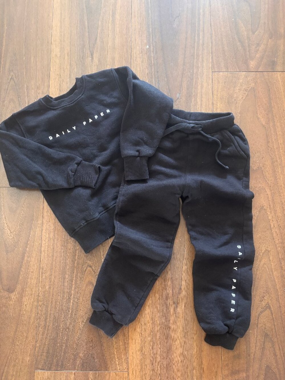 Unisex Kids Daily Paper Black Sweatsuit - Size 6/7 & 7/8
